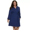 Plus Size Croft & Barrow® Waffle-Knit Kimono Robe -Clothing-Croft & Barrow 2668341 Navy