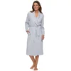 Women's Croft & Barrow® Waffle-Knit Long Shawl-Collar Robe -Clothing-Croft & Barrow 2761791 Heather Gray