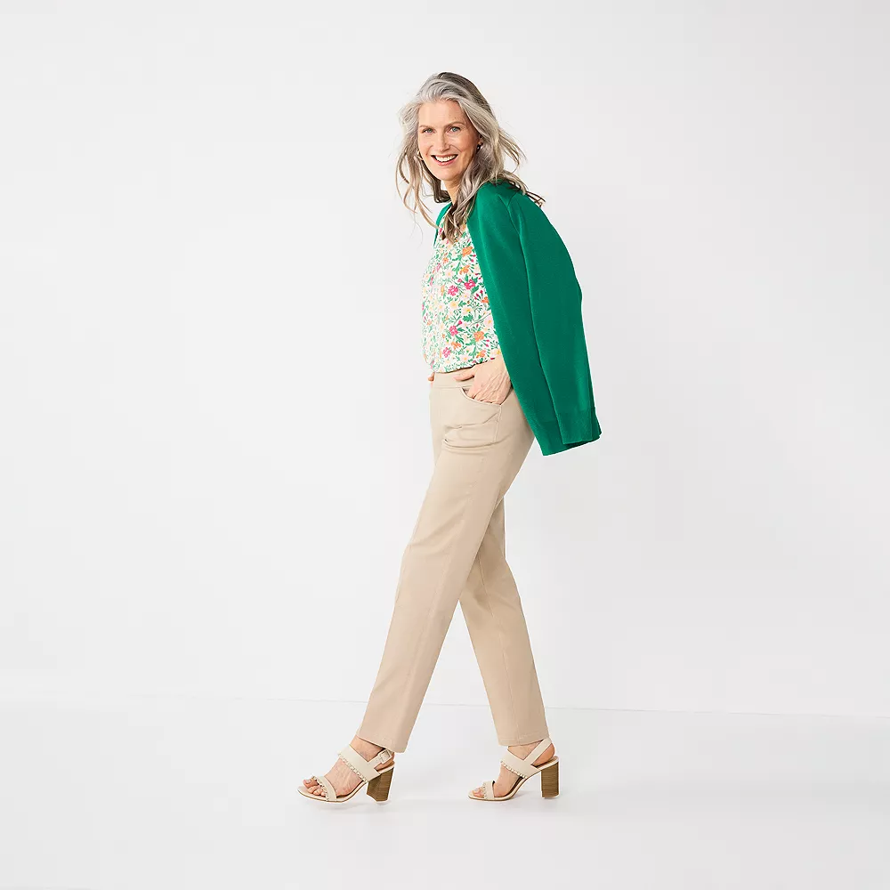 Women's Croft & Barrow® Effortless Stretch Pull-On Straight-Leg Pants 5 Women's Croft & Barrow® Effortless Stretch Pull-On Straight-Leg Pants - Image 3