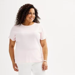 Plus Size Croft & Barrow® Essential Crewneck Tee