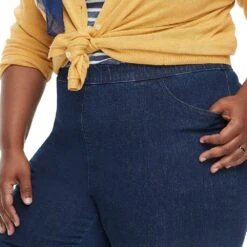 Plus Size Croft & Barrow® Pull-On Tapered-Leg Jeans 12 Plus Size Croft & Barrow® Pull-On Tapered-Leg Jeans -Clothing-Croft & Barrow 379623 ALT5
