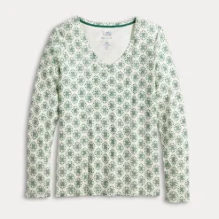 Women's Croft & Barrow® Essential Long Sleeve V-Neck Tee -Clothing-Croft & Barrow 3836996 ALT5