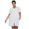 Plus Size Croft & Barrow® Waffle-Knit Zip-Front Robe 2 Plus Size Croft & Barrow® Waffle-Knit Zip-Front Robe -Clothing-Croft & Barrow 3919610 White