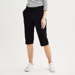 Women's Croft & Barrow® Easy Pull-On Knit Capri Pants