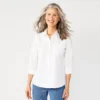 Women's Croft & Barrow® Essential Comfort Stretch Shirt -Clothing-Croft & Barrow 4676876 White