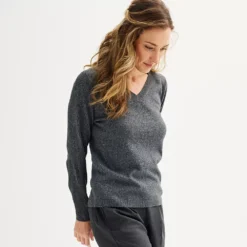 Women's Croft & Barrow® The Extra Soft V-Neck Sweater -Clothing-Croft & Barrow 4922640 ALT2