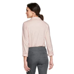 Women's Croft & Barrow® Soft Roll-Tab Shirt -Clothing-Croft & Barrow 4971863 ALT