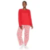 Women's Croft & Barrow® Long Sleeve Pajama Top & Pajama Pants Sleep Set -Clothing-Croft & Barrow 5044284 Red Buffalo