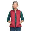 Women's Croft & Barrow® Woven Quilted Vest -Clothing-Croft & Barrow 5069324 Red