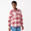 Women's Croft & Barrow® The Extra Soft Plaid Flannel Shirt -Clothing-Croft & Barrow 5069612 Red Plaid