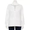 Plus Size Croft & Barrow® Zip-Front Fleece Jacket -Clothing-Croft & Barrow 5152260 White
