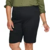 Plus Size Croft & Barrow® Effortless Stretch Bermuda Shorts -Clothing-Croft & Barrow 5180986 Black