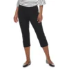 Petite Croft & Barrow® Effortless Stretch Capri Pants -Clothing-Croft & Barrow 5188907 Black