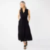 Petite Croft & Barrow® Sleeveless Midi Shirt Dress -Clothing-Croft & Barrow 5359350 Black