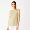 Women's Croft & Barrow® Essential Tank -Clothing-Croft & Barrow 5491698 Beige