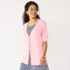 Women's Croft & Barrow® Elbow-Sleeve Cardigan -Clothing-Croft & Barrow 5533225 Pink Heather