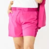 Plus Size Croft & Barrow® Classic Comfort Collection Drawstring Shorts -Clothing-Croft & Barrow 5535401 Fuchsia