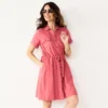 Women's Croft & Barrow® Utility Shirt Dress -Clothing-Croft & Barrow 5576956 Watermelon