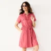 Petite Croft & Barrow® Belted Utility Dress -Clothing-Croft & Barrow 5580404 Watermelon