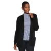 Petite Croft & Barrow® Classic Ribbed Open-Front Cardigan -Clothing-Croft & Barrow 5588506 Black