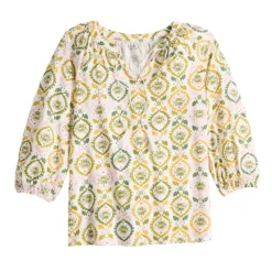 Women's Croft & Barrow® Tassel Peasant Top 7 Women's Croft & Barrow® Tassel Peasant Top -Clothing-Croft & Barrow 5590159 ALT5