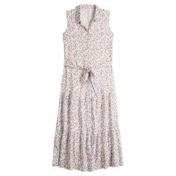 Women's Croft & Barrow® Sleeveless Maxi Shirtdress -Clothing-Croft & Barrow 5594894 ALT5