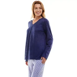 Women's Croft & Barrow® Whisperluxe Long Sleeve Pajama Top -Clothing-Croft & Barrow 5597044 ALT2