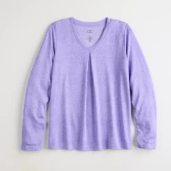 Women's Croft & Barrow® Whisperluxe Long Sleeve Pajama Top -Clothing-Croft & Barrow 5597044 ALT5