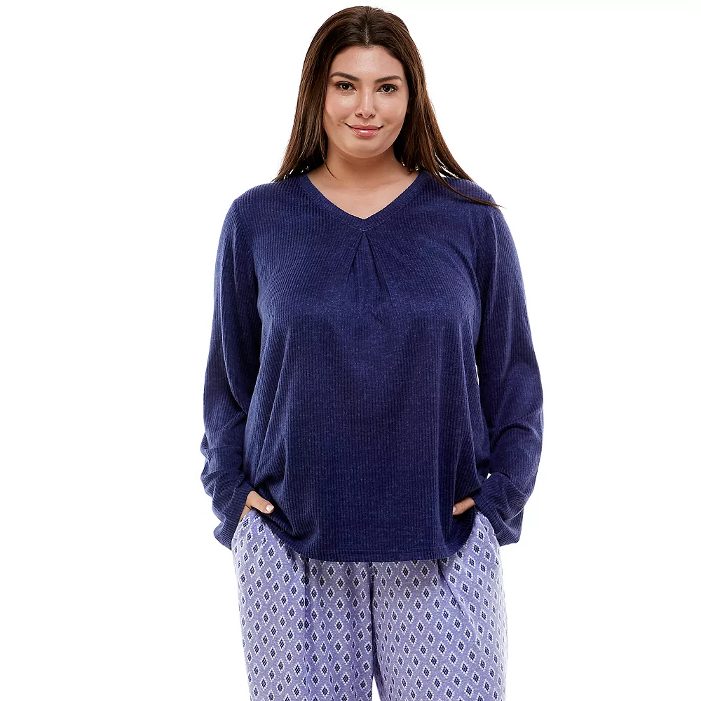 Plus Size Croft & Barrow® Whisperluxe Long Sleeve Pajama Top 3 Plus Size Croft & Barrow® Whisperluxe Long Sleeve Pajama Top