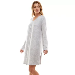 Women's Croft & Barrow® Whisperluxe Long Sleeve Sleepshirt -Clothing-Croft & Barrow 5597048 ALT2