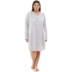 Plus Size Croft & Barrow® Whisperluxe Long Sleeve Sleepshirt