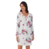 Women's Croft & Barrow® Cozy Long Sleeve Smocked Nightgown -Clothing-Croft & Barrow 5637634 White Large Floral