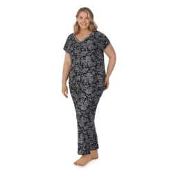 Plus Size Croft & Barrow® Cozy Short Sleeve Button-Front Pajama Top & Pajama Pants Sleep Set 8 Plus Size Croft & Barrow® Cozy Short Sleeve Button-Front Pajama Top & Pajama Pants Sleep Set -Clothing-Croft & Barrow 5637641 ALT2