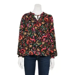 Women's Croft & Barrow® Tiered Textured Blouse