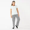 Petite Croft & Barrow® Short Sleeve Pajama Top & Pajama Pants Sleep Set 1 Petite Croft & Barrow® Short Sleeve Pajama Top & Pajama Pants Sleep Set -Clothing-Croft & Barrow 5666790 White Scottie
