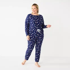 Plus Size Croft & Barrow® Long Sleeve Pajama Top & Pajama Pants Sleep Set 7 Plus Size Croft & Barrow® Long Sleeve Pajama Top & Pajama Pants Sleep Set -Clothing-Croft & Barrow 5677587 ALT2