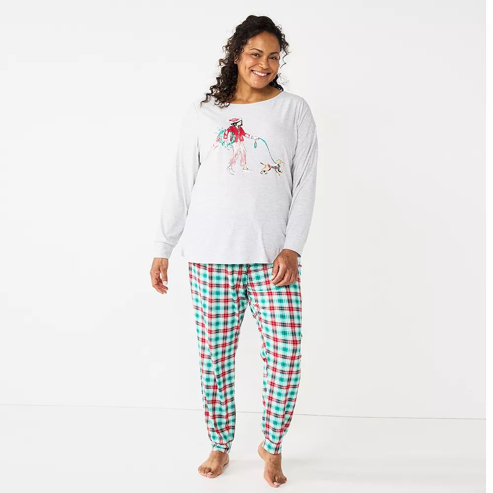 Plus Size Croft & Barrow® Long Sleeve Pajama Top & Pajama Pants Sleep Set 3 Plus Size Croft & Barrow® Long Sleeve Pajama Top & Pajama Pants Sleep Set