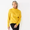 Women's Croft & Barrow® Mockneck Sweatshirt -Clothing-Croft & Barrow 5685918 Golden Spice