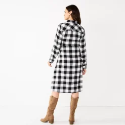 Women's Croft & Barrow® Knot-Waist Shirt Dress -Clothing-Croft & Barrow 5700435 ALT