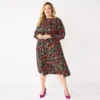 Plus Size Croft & Barrow® Midi Smocked Waist Dress -Clothing-Croft & Barrow 5702758 Jolly Paisley