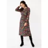 Petite Croft & Barrow® Smocked Waist Midi Dress -Clothing-Croft & Barrow 5703390 Jolly Paisley
