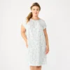 Plus Size Croft & Barrow® Short Sleeve Cotton Nightgown -Clothing-Croft & Barrow 5708275 White Buds