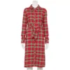 Petite Croft & Barrow® Knot-Waist Shirt Dress -Clothing-Croft & Barrow 5748308 Red Plaid