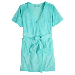 Women's Croft & Barrow® Short Sleeve Terry Wrap Robe -Clothing-Croft & Barrow 5796057 ALT5