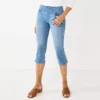 Petite Croft & Barrow® Pull-On Denim Capri 1 Petite Croft & Barrow® Pull-On Denim Capri -Clothing-Croft & Barrow 5808379 Medium Wash