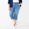 Plus Size Croft & Barrow® Pull-On Denim Capri 1 Plus Size Croft & Barrow® Pull-On Denim Capri -Clothing-Croft & Barrow 5808562 Medium Wash