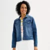 Women's Croft & Barrow® Button-Front Denim Jacket -Clothing-Croft & Barrow 5809492 Medium Wash