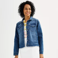 Women's Croft & Barrow® Button-Front Denim Jacket