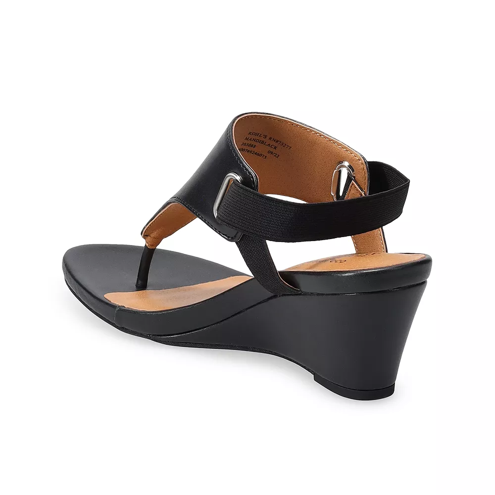 Croft & Barrow® Mandi Women's Thong Wedge Sandals 4 Croft & Barrow® Mandi Women's Thong Wedge Sandals - Image 3