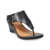 Croft & Barrow® Mandi Women's Thong Wedge Sandals -Clothing-Croft & Barrow 5882530 Black